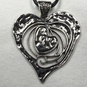Funky oversized heart necklace